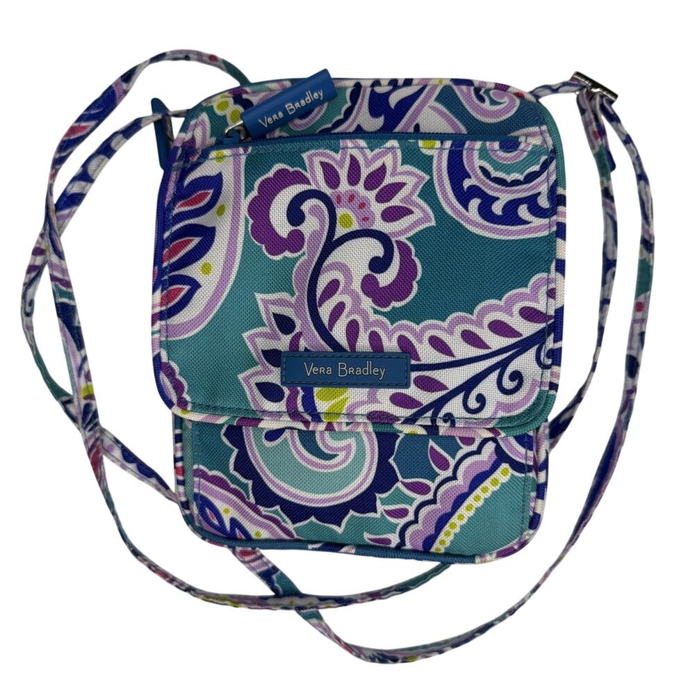 Vera Bradley Lighten Up Mini Hipster Waikiki Paisley Tropical Travel Crossbody